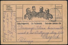 1916 Tábori Postai Levelezőlap A Négy Uralkodó Képével - Other & Unclassified