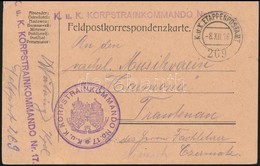 1916 Tábori Posta Levelezőlap / Field Postcard 'K.u.k. KORPSTRAINKOMMANDO Nr.17.' + 'EP 269' - Otros & Sin Clasificación
