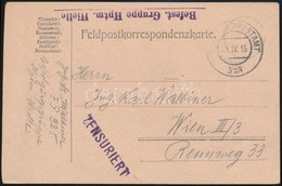 1916 Tábori Posta Levelezőlap / Field Postcard 'Befest. Gruppe Hptm. Hielle' + 'FP 325' - Sonstige & Ohne Zuordnung