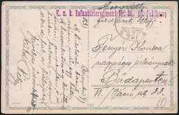 1917 Tábori Posta Képeslap / Field Postcard 'K.u.k. Infanterieregiment Nr.38. 16. Feldkomp' + 'TP 427 A' - Andere & Zonder Classificatie