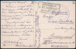 1917 Tábori Posta Képeslap Kétnyelvű Bélyegzéssel Szíriából / Field Postcard With Bilingual Cancellation From Syria 'Fel - Andere & Zonder Classificatie