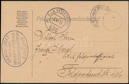 1917 Tábori Posta Levelezőlap / Field Postcard 'OEKONOMAT DER K. Und. K. MILITÄR-POST UND TELEGRAPHEN-DIREKTION IN SARAJ - Other & Unclassified