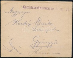 1918 Tábori Boríték Tartalommal ,,Kampfabschnittskmdo Rittm. Soré' - Other & Unclassified