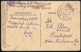 1918 Képeslap Magyar Katonától A Törökországi Damaszkuszból  / Postcard From Damaskus, Turkey 'FP 452 B' - Other & Unclassified