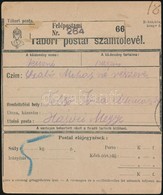 1918 Tábori Szállítólevél / Field Parcel Card 'FP 264' - Other & Unclassified