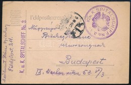 1915 Tábori Posta Levelezőlap 'K.u.K. SPITALSCHIFF No. 3.' - Autres & Non Classés