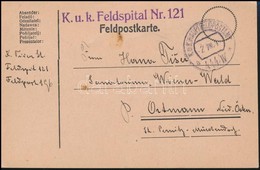 1917 Tábori Posta Levelezőlap / Field Postcard 'K.u.k. Feldspital Nr.121' + 'HP 444/IV A' - Altri & Non Classificati