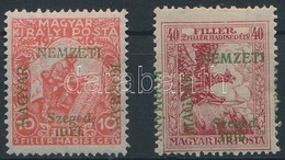 * Szeged 1919 Hadisegély 10f és 40f, Bodor Vizsgálójellel (6.200) (foghibák) - Altri & Non Classificati