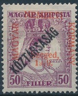 * Szeged 1919 Zita/Köztársaság 50f, Bodor Vizsgáló Jellel - Other & Unclassified