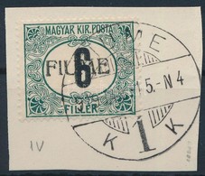 Fiume 1918 Feketeszámú Portó 6f Kézi IV. Felülnyomással (45.000) / Mi P1 With Manual Overprint IV. Signed: Bodor - Other & Unclassified