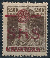 ** SHS 1918 Károly 20f Kék Helyett Piros Felülnyomással / Mi 85 With Overprint Variety. Signed: Bodor (kis Foghiba / Sma - Altri & Non Classificati