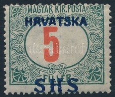 ** SHS 1918 Pirosszámú Portó 5f Próbanyomat (14.000) / Proof. Signed: Bodor - Other & Unclassified