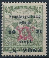** Nyugat-Magyarország II. 1921 Arató 40f Garancia Nélkül (80.000) - Andere & Zonder Classificatie