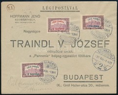 1921 Légi Posta Sor Légi Levélen / Airmail Cover ,,SZOMBATHELY' - Budapest - Sonstige & Ohne Zuordnung