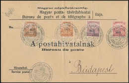 1921 Magyar Postabélyeg Emlékkiállítás Alkalmi Bélyegzés érdekes Postaszolgálati Borítékon / Stamp Exposition Special Ca - Other & Unclassified