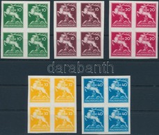 ** 1933 Cserkész Vágott Sor Négyes Tömbökben (160.000) / Mi 511-515 Imperforate Blocks Of 4 - Altri & Non Classificati