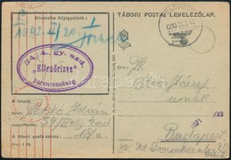 1942 Levelezőlap Német Tábori Postán Küldve / Postcard Of Hungarian Soldier With German Field Post '34./4., Gy. Szd. Par - Andere & Zonder Classificatie