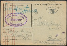 1942 Levelezőlap Német Tábori Postán Küldve / Postcard Of Hungarian Soldier With German Field Post '34./4., Gy. Szd. Par - Other & Unclassified