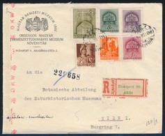 1943 Cenzúrázott Ajánlott Levél A Nemzeti Múzeum Növénytárából Küldve Bécsbe / Censored Registered Cover To Vienna - Andere & Zonder Classificatie