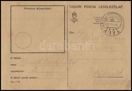 1939 Tábori Posta Levelezőlap A Kárpátaljai Bevonulás Idejéből 'TP 44' - Sonstige & Ohne Zuordnung