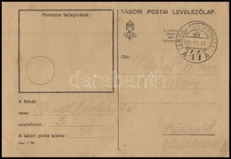 1939 Tábori Posta Levelezőlap A Kárpátaljai Bevonulás Idejéből 'TP 44' - Other & Unclassified