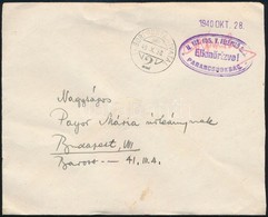 1940 Tábori Posta Boríték 'M.KIR. 105. V. FELÉPÍTŐ SZD. PARANCSNOKSÁG' + 'TP 2' - Sonstige & Ohne Zuordnung