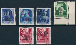 ** 1945 Abonyi Kiadás  6 Db Különféle Bélyege. Magas Katalógus érték!!  / 6 Different Stamps Of The Abony Local Issue RR - Sonstige & Ohne Zuordnung