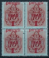 ** 1945 Portó 1P/10f Négyestömb, A Felülnyomat Elcsúszásával - Andere & Zonder Classificatie