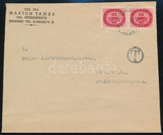 1946 (16. Díjszabás) Távolsági Levél Milliós 2 X 20mP Bérmentesítéssel, Portó Bélyegzéssel (kiállítási Célból Szétnyitva - Other & Unclassified