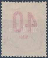 O 1946 Forint-filléres Portó 40f Az értékszám Gépszínátnyomatával - Altri & Non Classificati