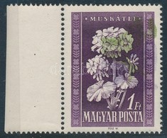 ** 1950 Virág (I.) ívszéli 1Ft Piros Szín Hiányzik, A Zöld Szín Eltolódott - Altri & Non Classificati