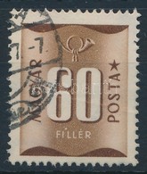 O 1951 Portó 60f; Pont A FILLÉR ,,i' Betűje Fölött - Other & Unclassified