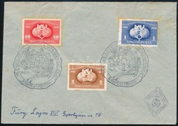 1949 UPU Sor FDC, Az 1Ft Papírránccal (enyhe Rozsda / Stain) - Other & Unclassified
