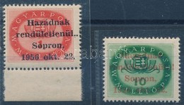 ** 1956 Soproni Magánkiadás 1 Millió P és 10 Millió P, Magánkezdeményezésre Készültek A Felülnyomás Helyszínen, Vizsgáló - Autres & Non Classés