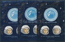 ** 1963 Első Női-férfi Páros űrrepülés 3 Db Blokk (4.500) - Sonstige & Ohne Zuordnung