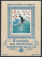 ** 1963 Műkorcsolya Blokk ,,nyílhegy' Lemezhiba (4.000) (betapadás/ Gum Disturbance) - Otros & Sin Clasificación