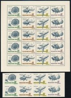 ** 1967 Bélyegnap (40.) Fogazott Teljes ív + Vágott 8-as Tömb (10.000) / Mi 2351-2354 Perforated Complete Sheet + 2 Impe - Other & Unclassified