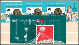 O 1976-1980 Olimpia Montreal Vágott Blokk + 3 Db Olimpia Moszkva Vágott Blokk (19.000) / 4  Imperforate Blocks - Sonstige & Ohne Zuordnung