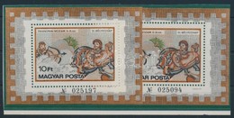 ** 1978 Bélyegnap (51.) - Pannóniai Mozaikok Blokk A Feliratokba Fogazva + Támpéldány - Andere & Zonder Classificatie