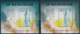 ** 1986 Challenger 2 Db Blokk, Erős Színkülönbség - Otros & Sin Clasificación