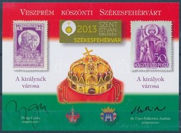 ** 2013 Veszprém Köszönti Székesfehérvárt Emlékív Polgármesterek Sajátkezű Aláírásával - Sonstige & Ohne Zuordnung