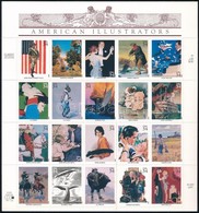 ** 2001 Amerikai Illusztrátorok öntapadós Kisív,
;American Illustrators Self-adhesive Mini Sheet
Mi 3405-3424 - Sonstige & Ohne Zuordnung