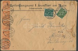 1923 Forgalmi és Hivatalos Bélyegek Vegyes Bérmentesítése Levélen / Mixed Franking Of Postage And Official Stamps On Cov - Sonstige & Ohne Zuordnung