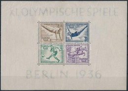 ** 1936 Nyári Olimpiai Blokk Mi 5 (ráncok / Creases) - Sonstige & Ohne Zuordnung