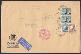 1938 Légi Levél Argentínába 4,75 RM Bérmentesítéssel / Airmail Cover To Argentina With 4,75 RM Franking - Other & Unclassified