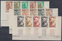 ** 1962 Növények és állatok Mi 336-337 + 338 15 Klf Fogazatlan Színpróba 3 Klf ötöscsíkban /3 Stripes Of 5 Different Imp - Andere & Zonder Classificatie