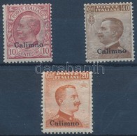 * 1912 Forgalmi 3 érték Calimno Felülnyomással Mi 4, 8 , 11 I - Otros & Sin Clasificación
