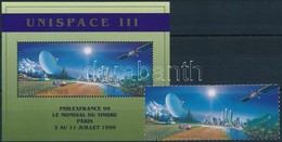 ** 1999 UNISPACE III űrkutatási Konferencia Pár Mi 373-374 + Blokk  Mi 11 I - Autres & Non Classés