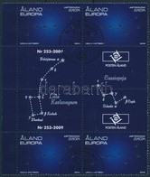 O 2009 Europa CEPT: Csillagászat ívszéli ívközéprészes Négyestömb Mi 310 - Autres & Non Classés