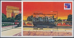 ** 1999 Nemzetközi Bélyegkiállítás PHILEXFRANCE '99, Párizs, Vonat Blokkpár Mi 385-386 - Autres & Non Classés